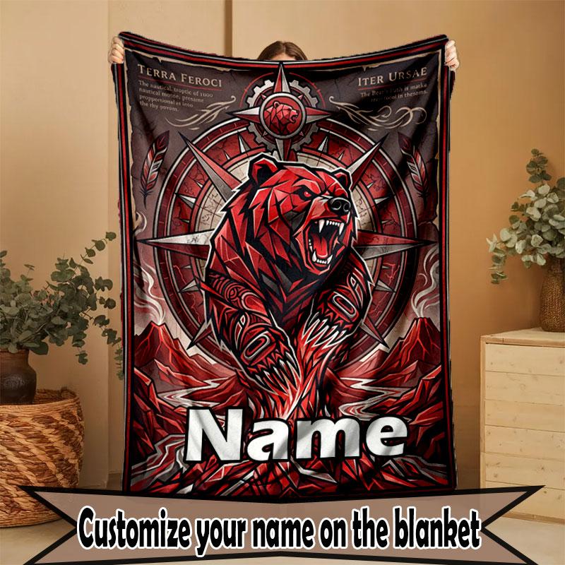 Custom Name Personalized North Sydney Bears Print Blanket, Home Decor, Bedroom, Sofa, Camping, Couch, Gifts for Birthday Christmas