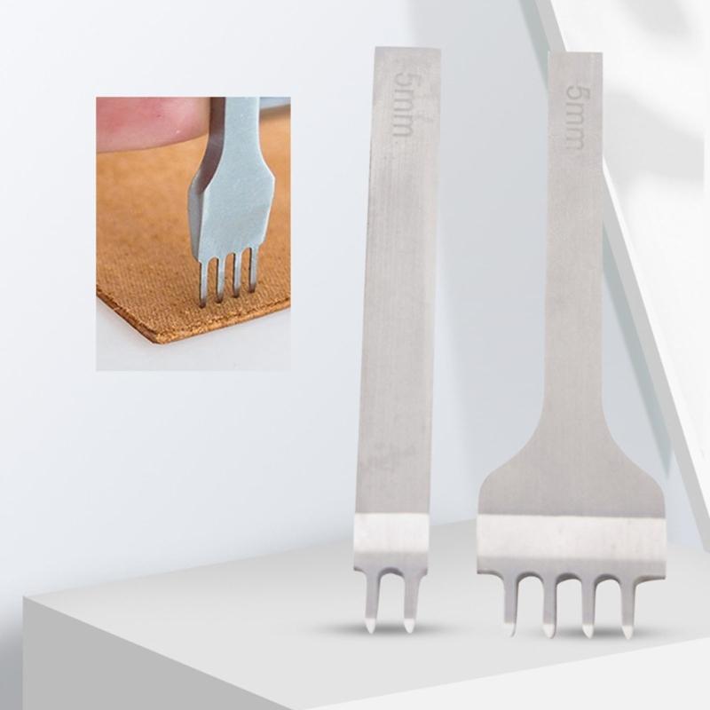 Stahl Leder Locher Bastelmeißel Werkzeug Leder Nahtlocher Für Präzises Lochen Und DIY Lederarbeiten Projekte