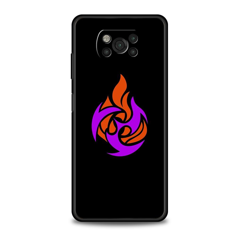 Cute Genshin Impact Logo For Xiaomi Mi Poco X3 NFC M3 F3 M4 X4 Pro Case 5G Note 10 Lite 11 11T 10T 11X 12 Pro 9T 11i Phone Cover