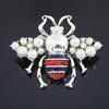 Popular Retro Bronze Pearl Bee Brooch Lapel Pin Jewelry Accessory