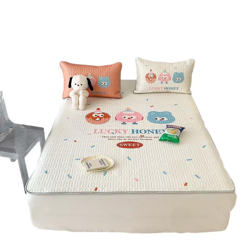 Handom Cartoon Latex Ice Silk Cooling Mat Set