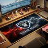 Las Vegas Raiders Druck Kissen Rutschfest Laptop Tablet Großes Mauspadd XXL Matte Mini-PC Spielmatte Mit Verriegeltem Rand