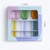 Creative Color Dessert Glass Small Spoon High Temperature Cute Oatmeal Yogurt Round Spoon Coffee Mixing Spoon