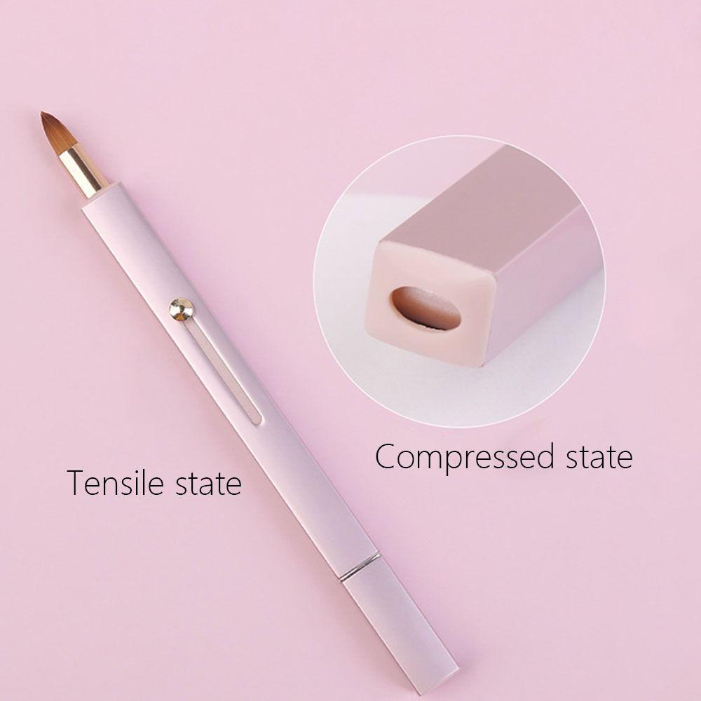 Aluminium Tube Retractable Lip/brow Brush Telescopic Double-ended Lipstick Brush  Make Up Tools