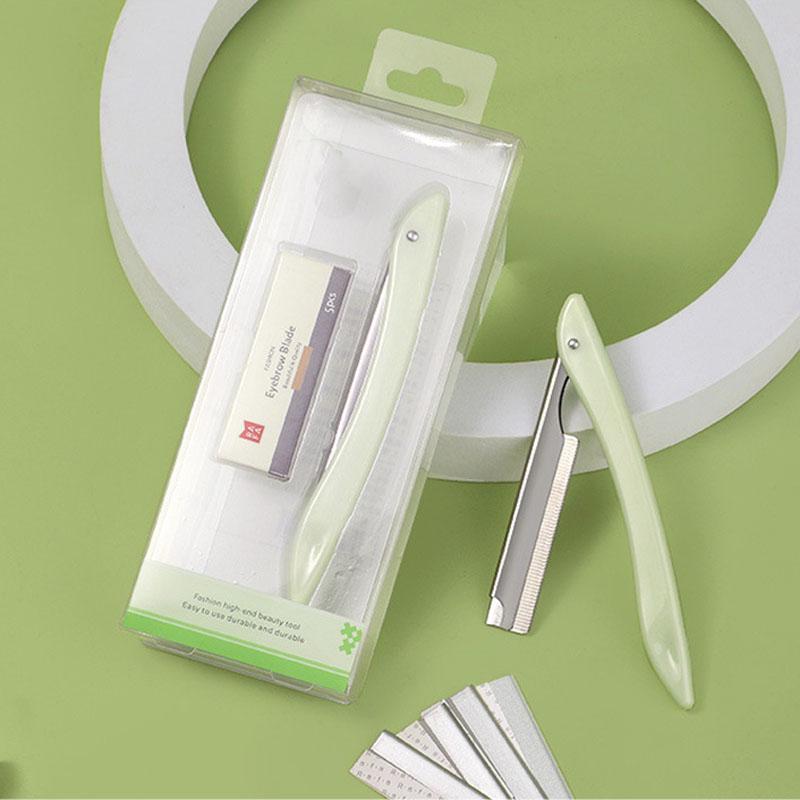 1Pcs Folding Eyebrow Trimming Knife Holder Is Easy To Disassemble Compact and Portable Suitable for Women