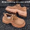 Men Retro Derby Shoes Thick Sole Height Increasing Round Toe Casual Walking Dress Footwear Sizes 38-44
