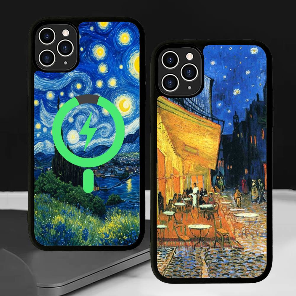 Art Vincent Van Gogh For Magsafe Magnetic Phone Case for iPhone 17 16 15 14 13 12 11 Plus Pro Max PC+TPU Cover