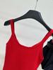 Gilet in Maglia Canotta Moda Primavera 2026 Logo Rosso
