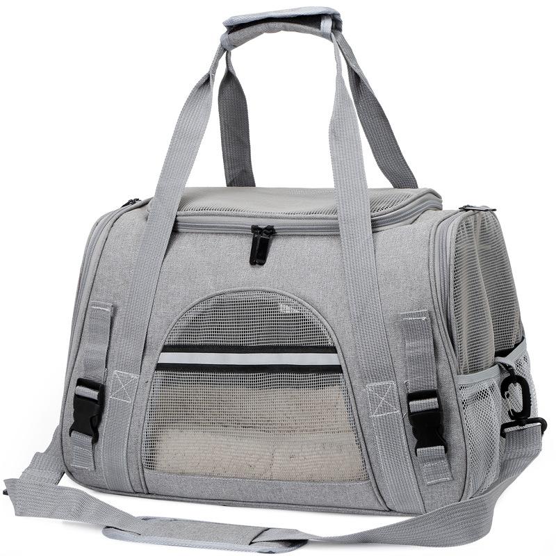 Foldable Pet Handbag, Breathable Outdoor Travel Carrier, Portable Lightweight Cat Dog Shoulder Bag for Daily Outing