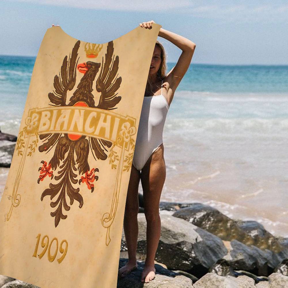 B-Bianchis Logo Microfiber Printed Beach Towel Mountain Climbing Yoga Beach Swimming Running Absorbent Soft Towel
