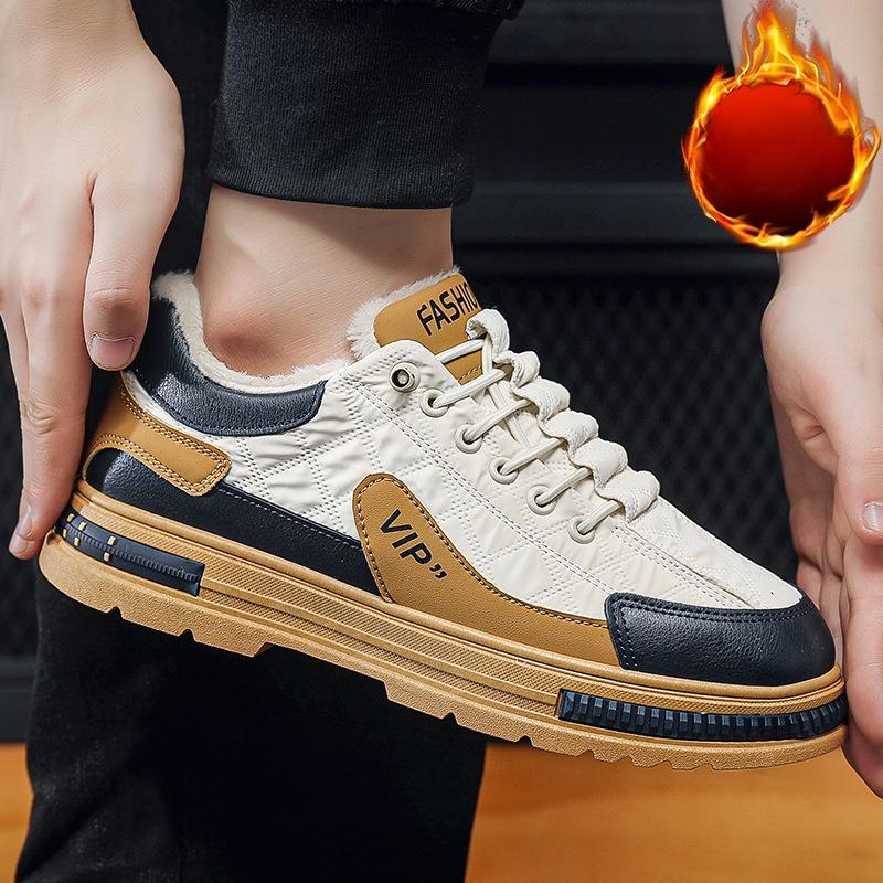 New Warm Plush Thick Men'S Cotton Shoes Fashion Youth Casual Sports Shoes Snow Boots