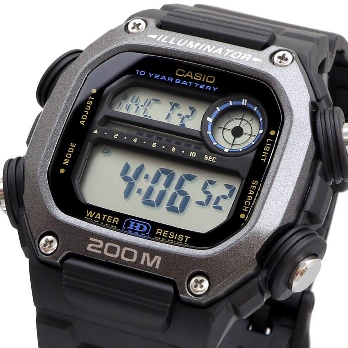 Casio Standard Digital Watch DW-291HX-1AV, Black, Long Strap, Men's
