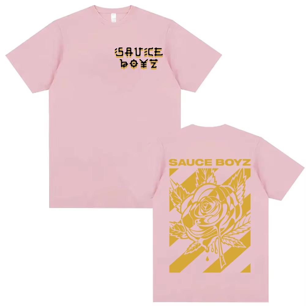 Rapper Eladio Carrion Sauce Boyz Album Print T Shirts Men Women pure Cotton T Shirt Streetwear summer Fashion Vintage Gothic Top