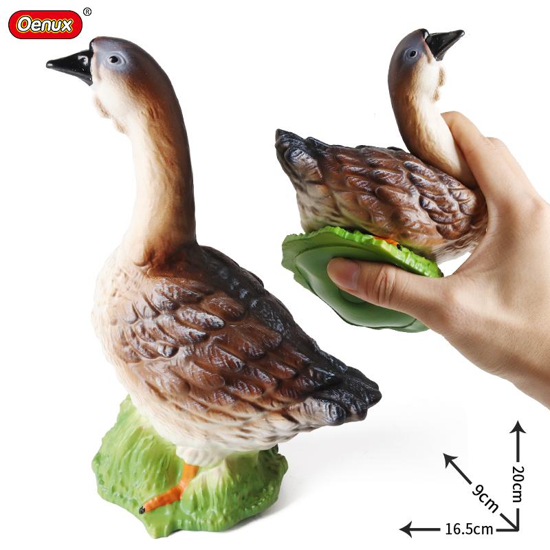 Oenux Soft Cotton Farm Animals Cow Horse Pig Hen Cat Dog Model Action Figures Wild Lizard Donkey Koala Educational Kids Toy Gift