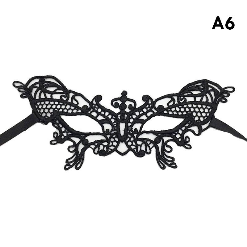 Black Sexy Women Hollow Lace Masquerade Face Mask Princess Party Cosplay Prom Props Costume Nightclub Queen Half Face Eye Mask
