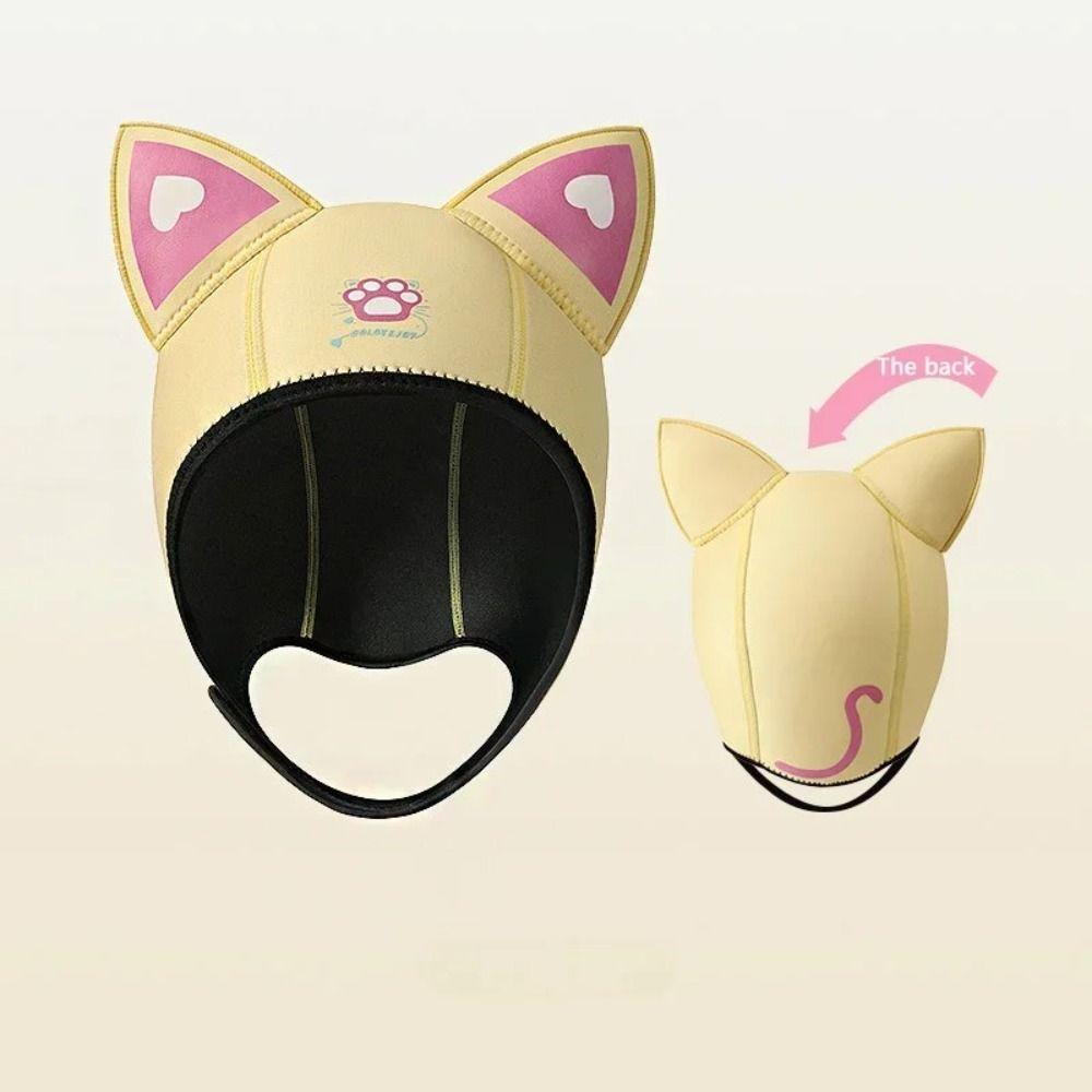 Clear Vision Diving Headband Wetsuit Hood Cat Ears Swimming Headband Outdoor Diving Hat  Beach