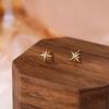 WANTME 925 Silver Fashion Simple Romantic Light Star Screw Bead Stud Earrings for Women Birthday Party Piercing Jewelry