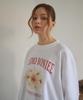BONIEE [Fleece Lined] Lilly Sweet Piece Graphic Oversized Sweatshirt White