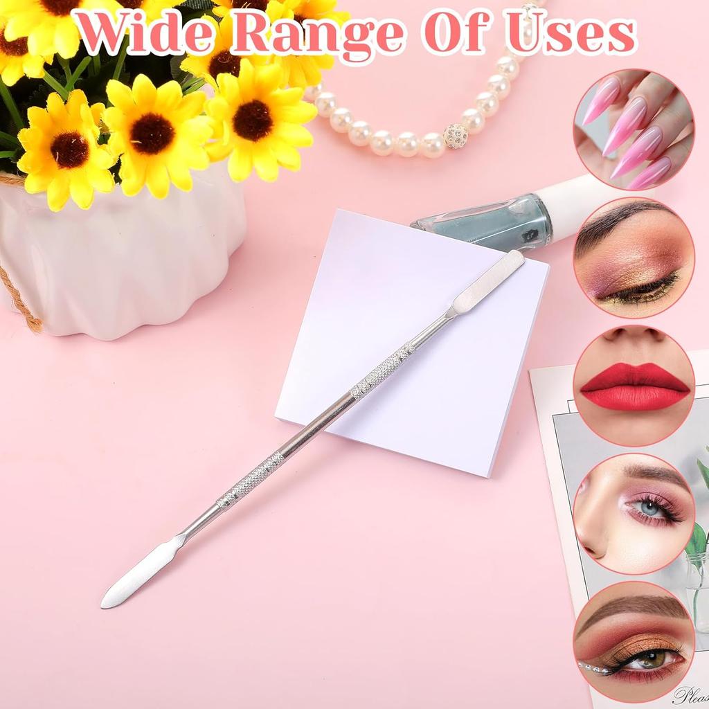 50 Sheets Disposable Nail Polish Palette Sheets, Waterproof Nail Art Mixing Tool with Stainless Steel Stirring Rod Portable Gel Polish Palette Paper