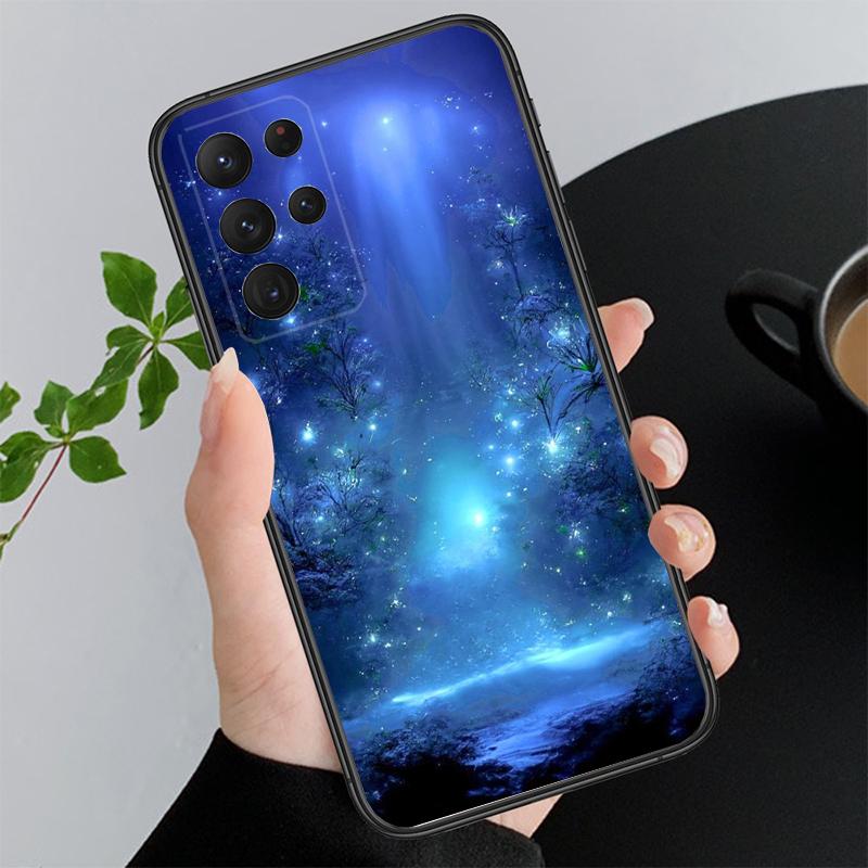 Nocny Motyl Leśny Drzewo Księżyc Etui na Telefon Dla Samsung A35 A55 A54 A15 A25 A05s A05 A22 A24 A52 A33 A34 M34 M14 M54 M23