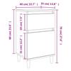 Nightstand Sonoma Oak 40 x 35 x 70 cm