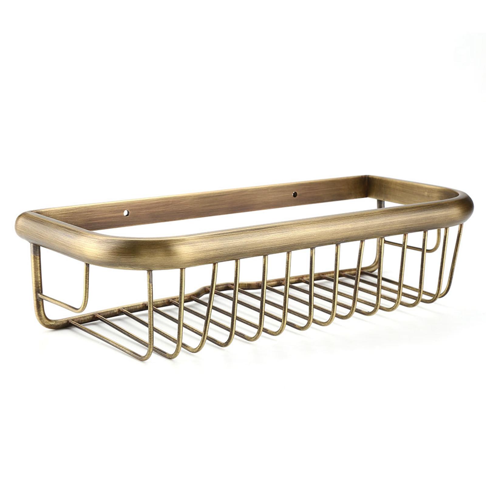 Douche en Cuivre , Étagère de Salle de Bain Rectangulaire Design Antique, Douche de Salle de Bain Élégante, Rangement Pratique pour la Salle de Bain