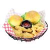Metal Fries Chips Tapas Basket Holder Caddy Serving Stainless Steel Small, Large - Black, L