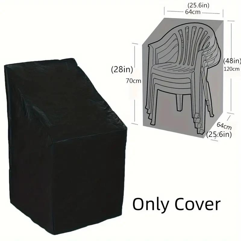 Protective Cover for Outdoor Stacking Chairs,Suitable for High Back Lounge Chairs, Terrace Chair Cover, Outdoor Furniture Cover