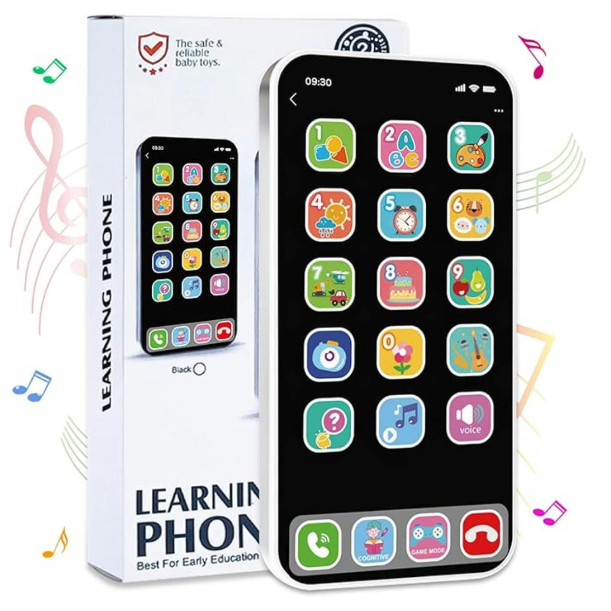 

Interactive Learning Play Simulation Cell Phone Toy ,with 6 Modes &Dazzling Lights ,Educational,for Toddler Baby Kids Boys Girls