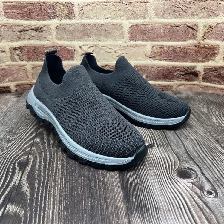 

Couple new casual shoes fly-woven mesh comfortable soft-soled running shoes breathable sports shoes women 36 серый