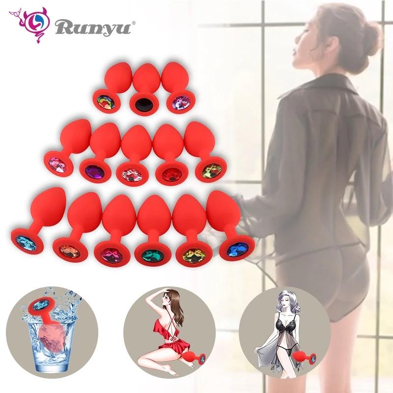 Silicone Butt Plug Anal Plug S M L Size for Beginner Adult Toys for Men Women Anal Trainer for Couples Gay