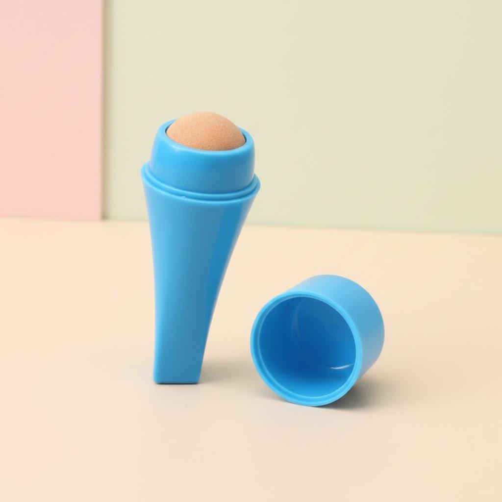 Mini Reusable Volcanic Stone Facial Roller Natural Skin Care Oil Control T Zone Makeup Tool