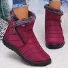 Fashion 2025 Waterproof Snow Boots for Women Plus Size 36-43 Non Slip Fur Winter Shoes Woman Zipper Short Plush Warm Ankle Boots Ladies