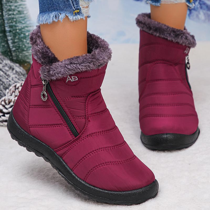 Fashion 2025 Waterproof Snow Boots for Women Plus Size 36-43 Non Slip Fur Winter Shoes Woman Zipper Short Plush Warm Ankle Boots Ladies