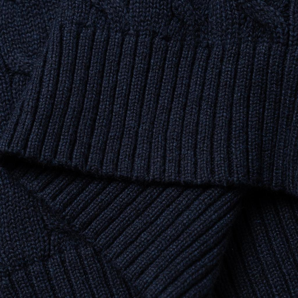 Polo Ralph Lauren SS22 Solid Color Cable Knit Crew Neck Sweater Men sweater Blue MNPOSWE16810058-B82