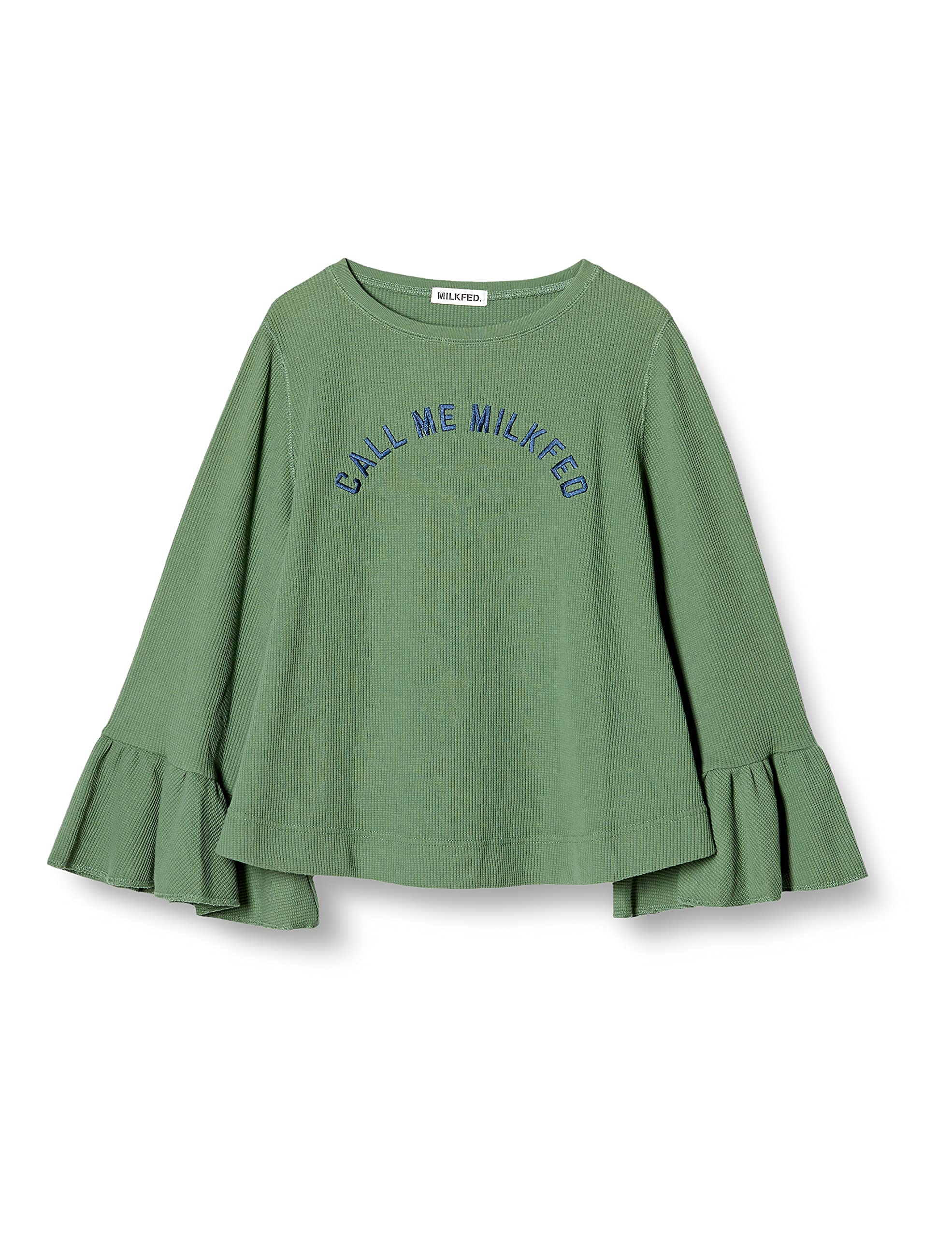 

Топ Milkfed с рукавами-рюшами, размер единый, зеленый, 03194308, зелёный