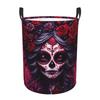 Mexican Catrina Girl Day Of The Dead Sugar Skull Dirty Laundry Baskets Folding Waterproof Clothes Sundries Basket For Home Kids
