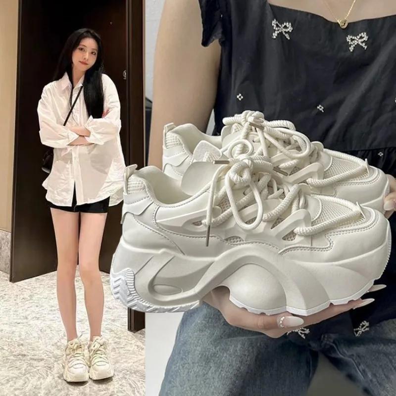 Woman Sneakers Fashion Casual Shoes  Summer Mesh Female Shoes Comfortable Breathable Heightening Sneakers for Women