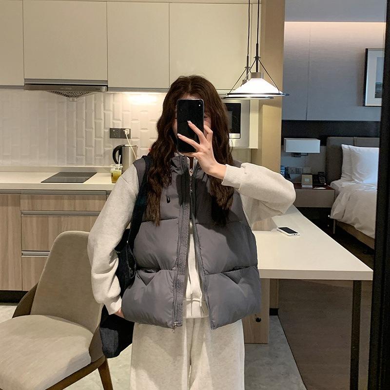 New Autumn and Winter Hooded Vest Ladies Vest Coat
