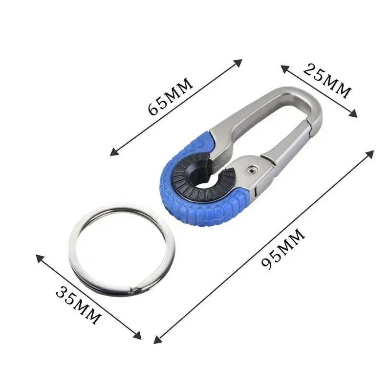 1/3pcs Keychain Men Stainless Steel Buckle Outdoor Carabiner Climbing Tool Double Ring Car Fishing Hook Key Ring Accessories