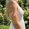 Floral Iris Flower Bracelet Hollow Out Open Arm Bangle Exquisite Arm Cuff  Beach