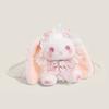 Cartoon Rabbit Lolita Mini Shoulder Bag With Pearl Chain For Daily Use