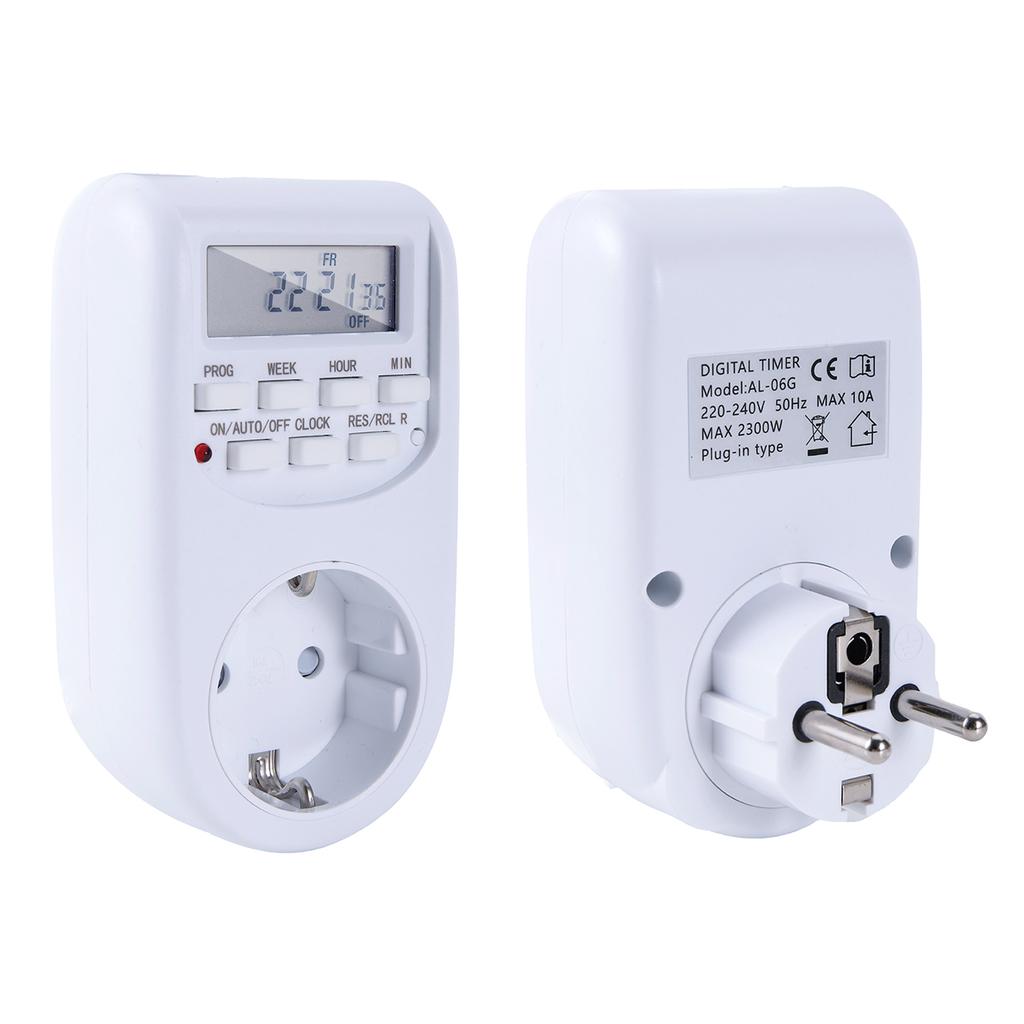 EU Plug Timer Switch Energy Saving Digital Kitchen Timer Week Hour Programmable Timing Socket 220V-240V 50Hz 2300W