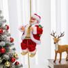 Electric Santa Claus Doll with Music, Lights, and Climbing Ladder, Christmas Tree Ornament, Cute Gift for Kids, Decorative Item