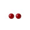 Silver Needle Dripping Oil Ankara Red Butterfly Stud Earrings Fashionable Versatile Retro Earrings Simple and Advanced Hong Kong Style Earrings Women