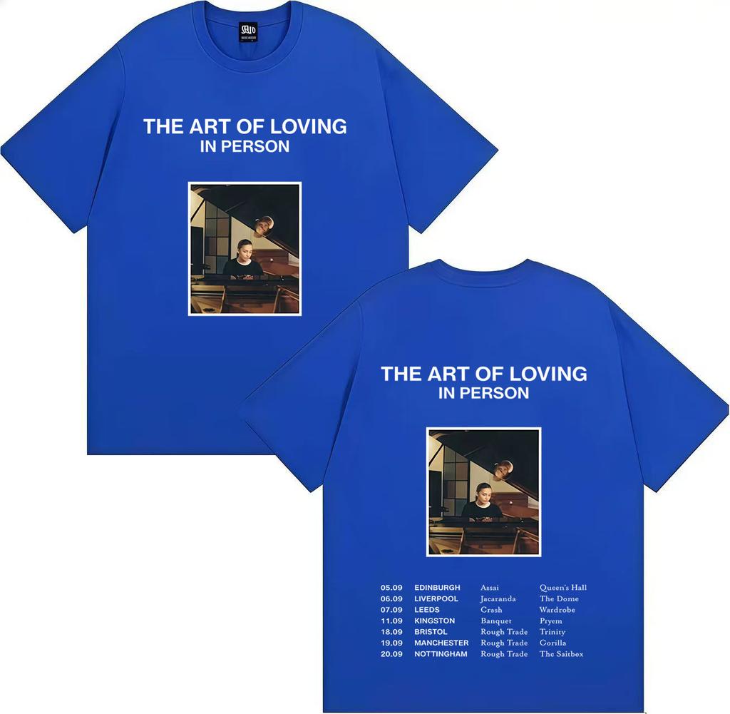 Cantante Olivia Dean Gráficos Góticos Estampado The Art of Loving Tour Camiseta Moda Oversized Camiseta Hombres Mujeres Algodón Puro Cómodas Camisetas