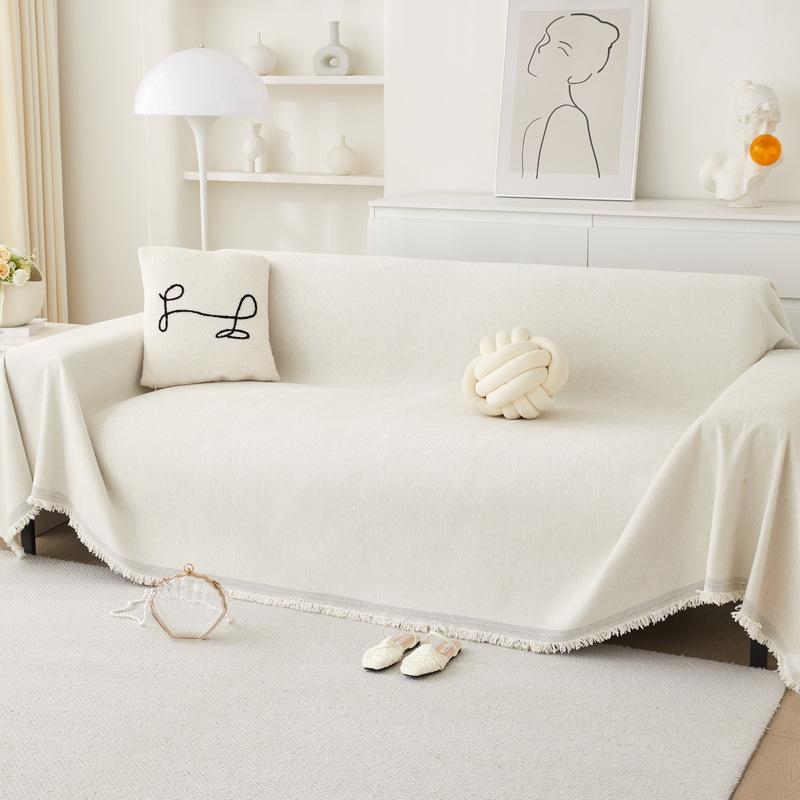 Sofa Cover Cloth Four Seasons Universal Waterproof to Prevent Leakage of Urine Non-Stick Wool Full Cover Sofa Cover Advanced Cream Series