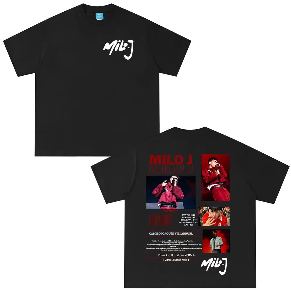 

Rapper Milo J Album Tour Merch T Shirts Casual Cotton Unisexs Womens Clothing Fashion Hip Hop Oversized Tshirts Streetwears XL