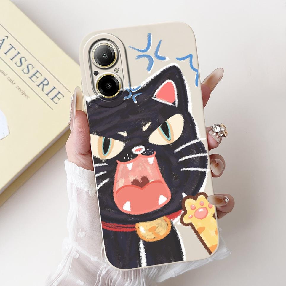 Soft Silicone Back Cover For Realme C67 4G 5G Bumper Shell Cartoon Panda Astronaut Cute Painting Case Coque Realme RMX3890 Etui