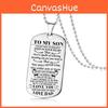 Stylish Fashion Necklace Dog Tag For My Son Daughter Dad Mom Ideal Birthday Gift
